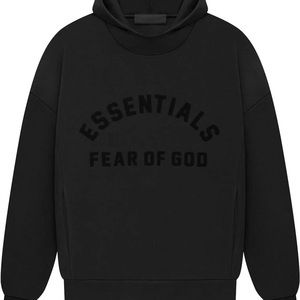 FEAR OF GOD ESSENTIALS HOODIE BLACK. SS23
